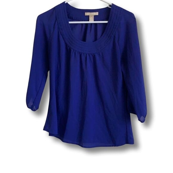 Banana Republic Sheer Blue Top - Picture 1 of 8